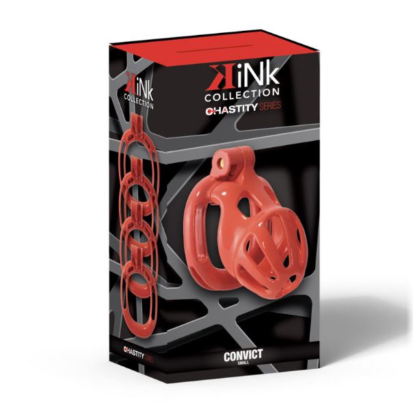 KINK CHASTITY CONVICT COCK CAGE S ORANGE - FRKINK002259