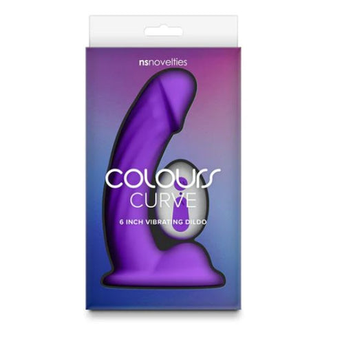 COLOURS CURVE VIBR. 6' DILDO PURPLE - NSN040255