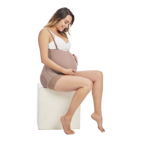 Maternal Body Garment Hip Hugger-Braless. Seamless maternity belly support garmentshapewea