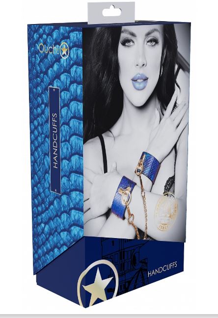 OUCH! FLORENCE COLLECTION HANDCUFFS - BLUE - SHTOU999BLU