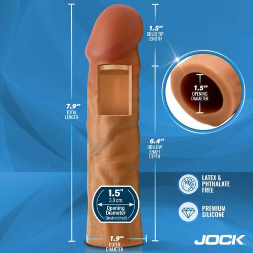 JOCK ENHANCERS 1.5IN REALISTIC PENIS EXTENSION MEDIUM - CN1017MED