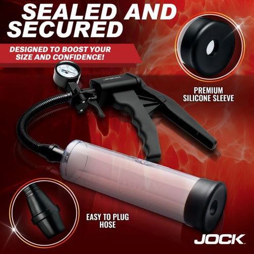 JOCK ADVANCED PUMP UP PENIS PUMP W/GAUGE &TRIGGER HANDLE - CN1035