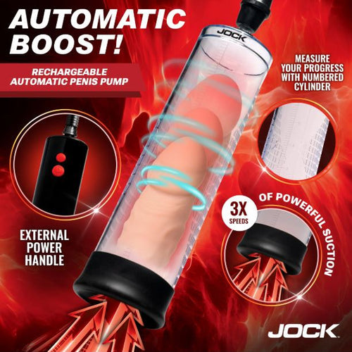 JOCK ADVANCED POWER UP RECHARG AUTOMATIC PENIS PUMP - CN1036