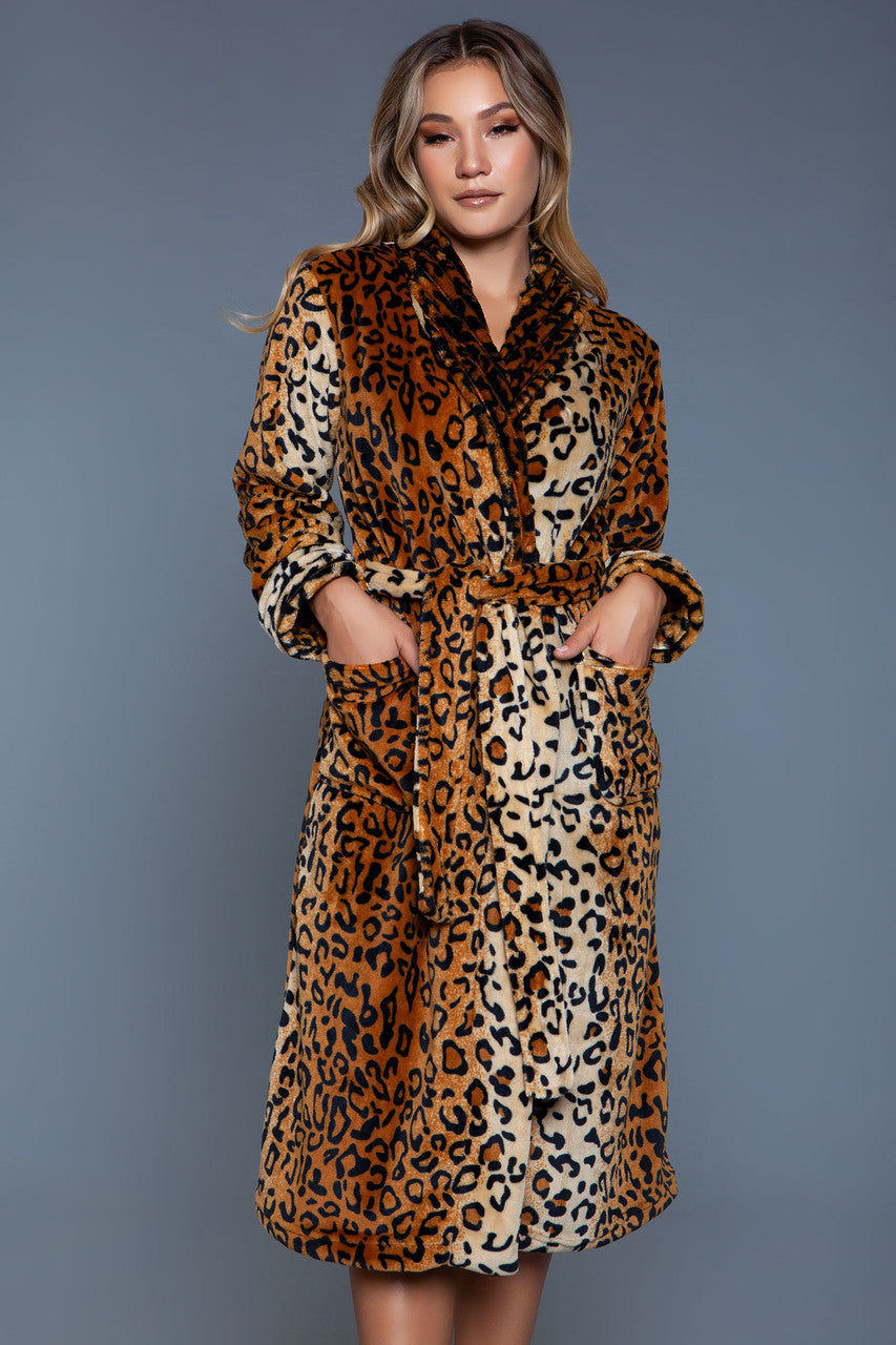 2071 Leopard Robe-Pinkfoxxx