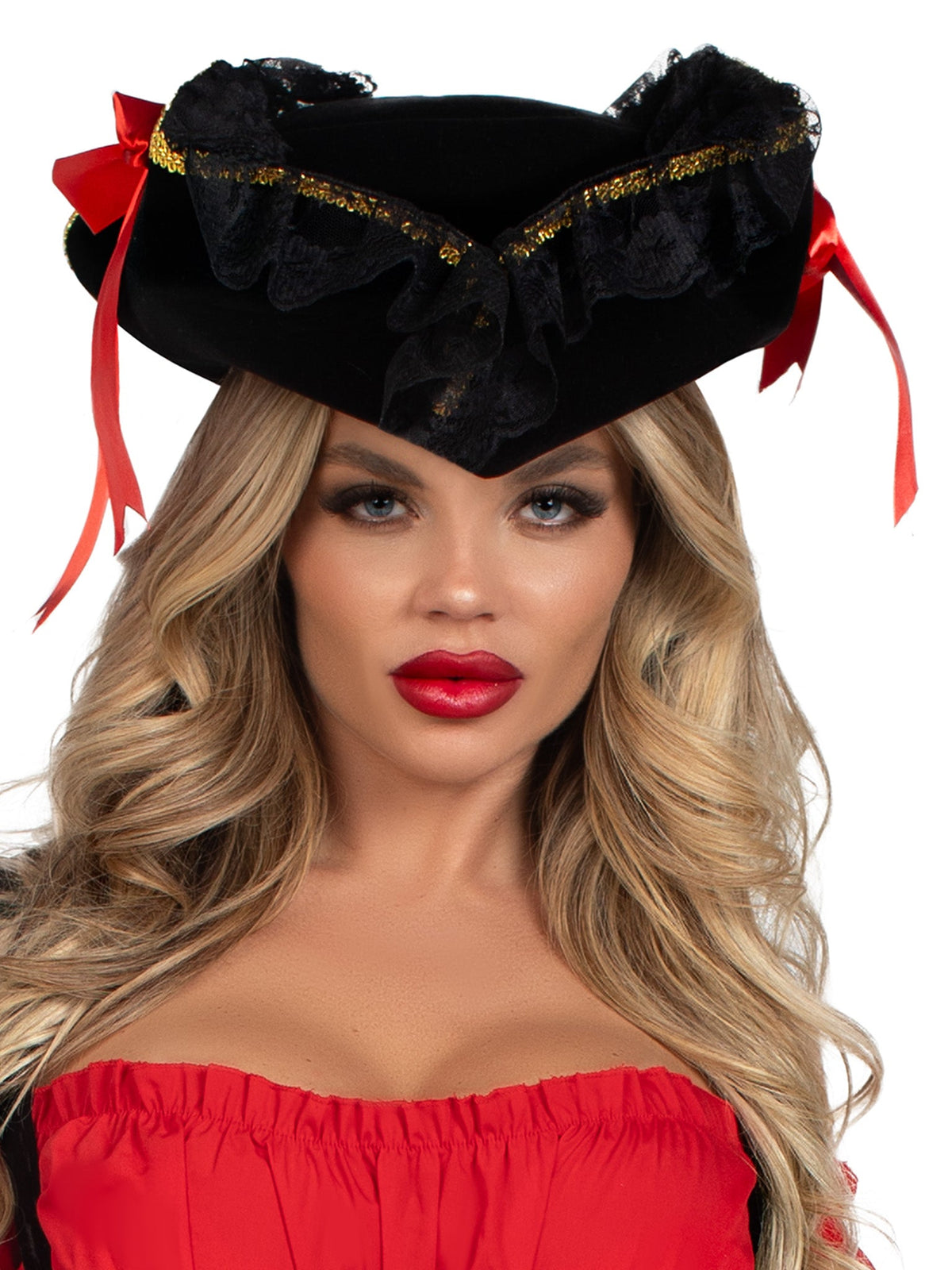 Swashbuckler Pirate Hat With Lace Trim - 2098 01122