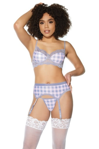 21501 - Bra Garter Belt And G-String