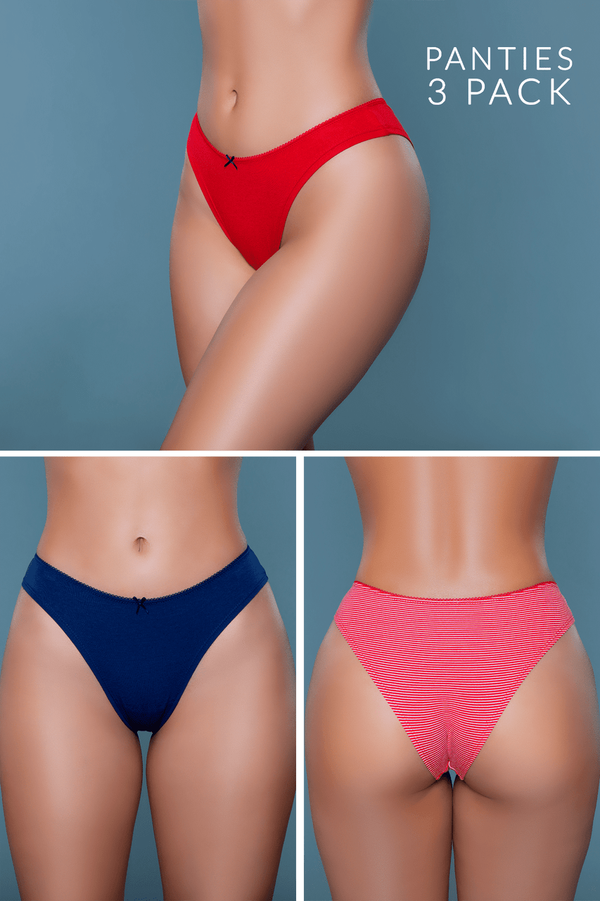 2203A3PK Talia Brief 3 Pack-Pinkfoxxx