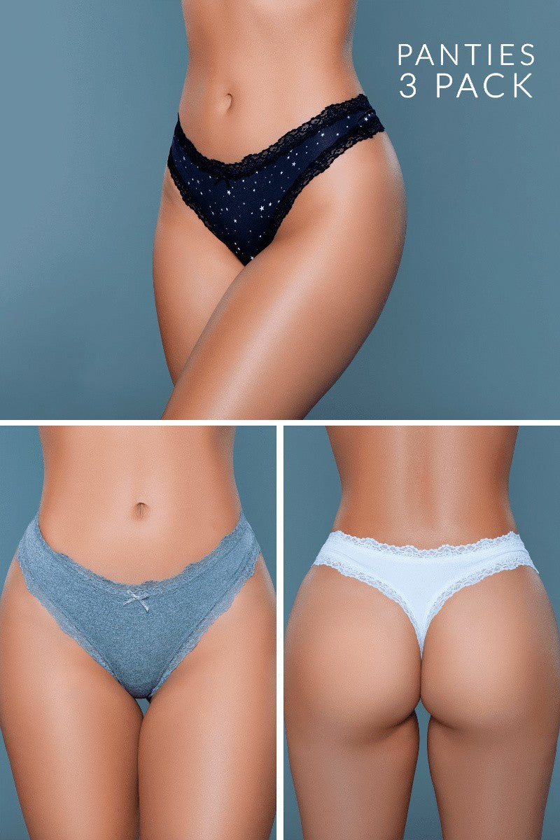 22063PK Jade Thong 3 Pack-Pinkfoxxx