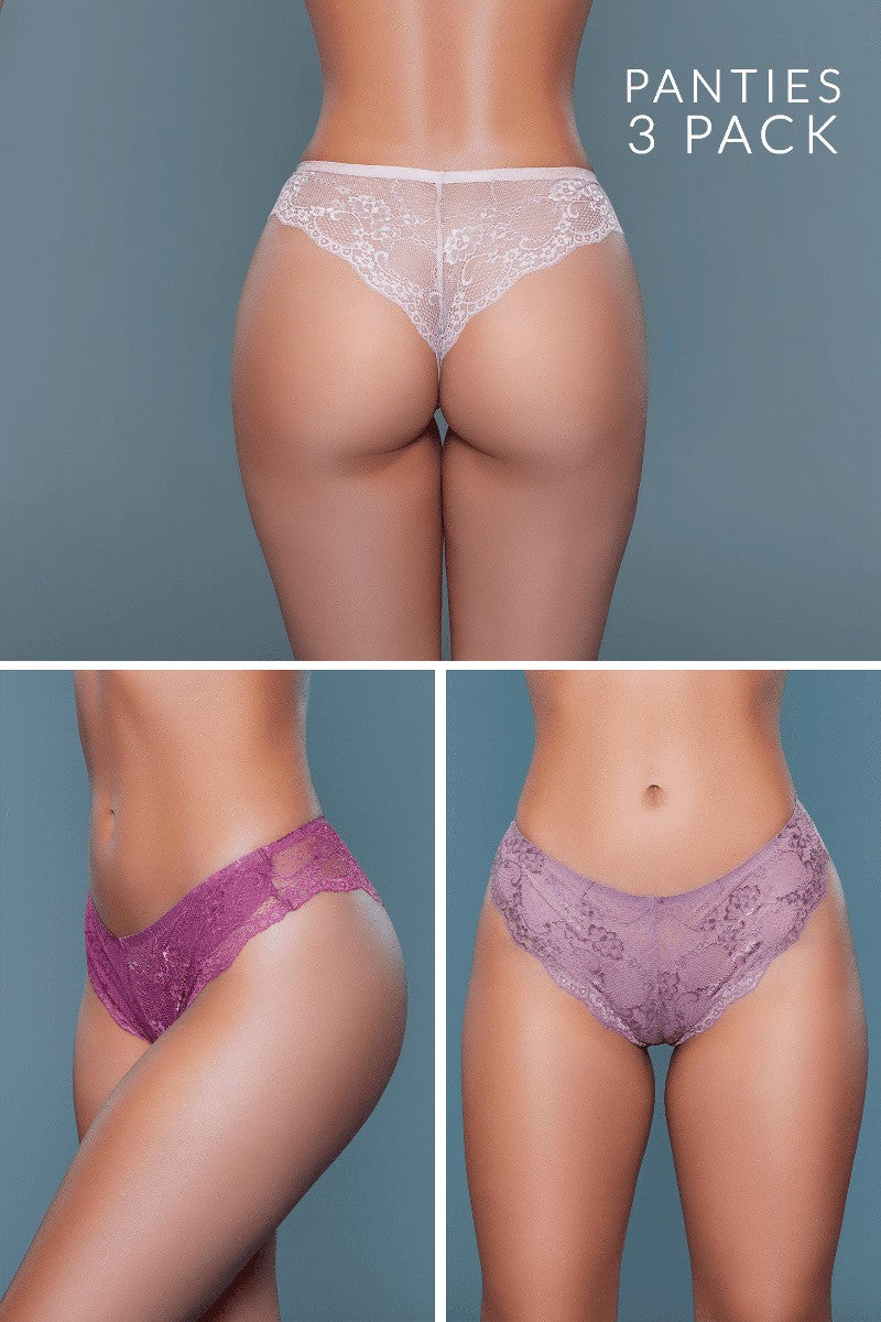 22093PK Hadlee Tanga 3 Pack-Pinkfoxxx