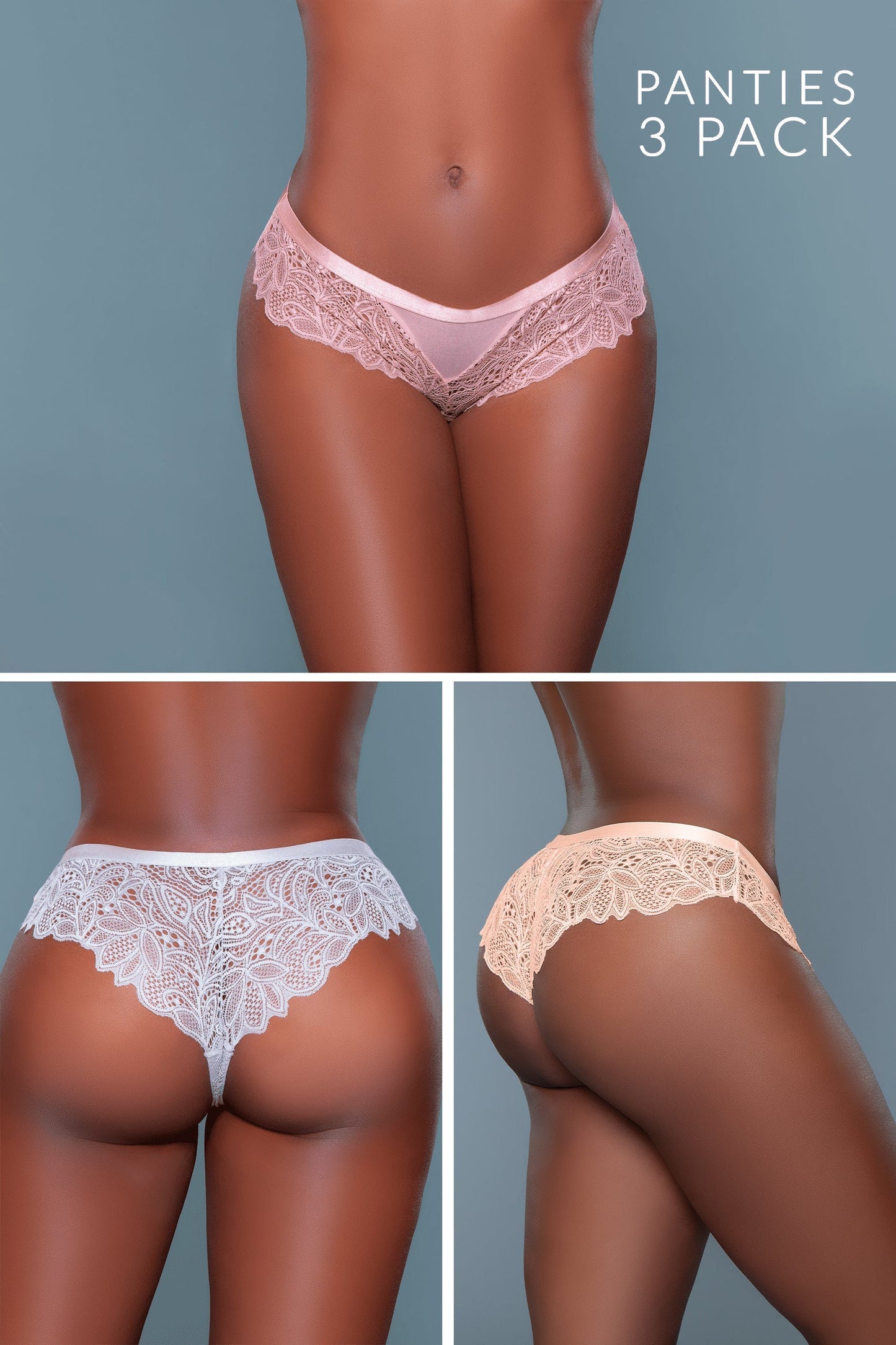 2212B3PK Wren Cheeky 3 Pack-Pinkfoxxx