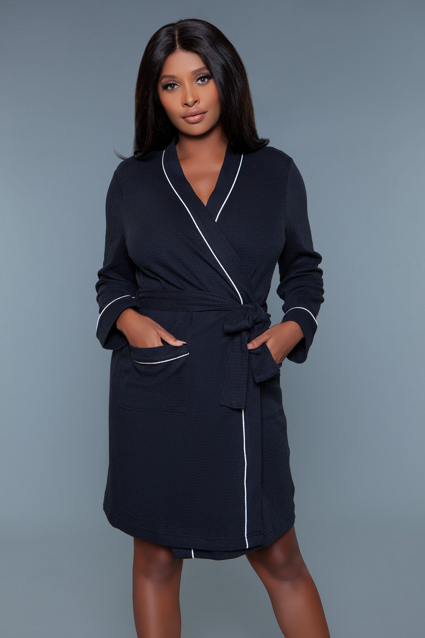 2258 Waffle Robe-Pinkfoxxx