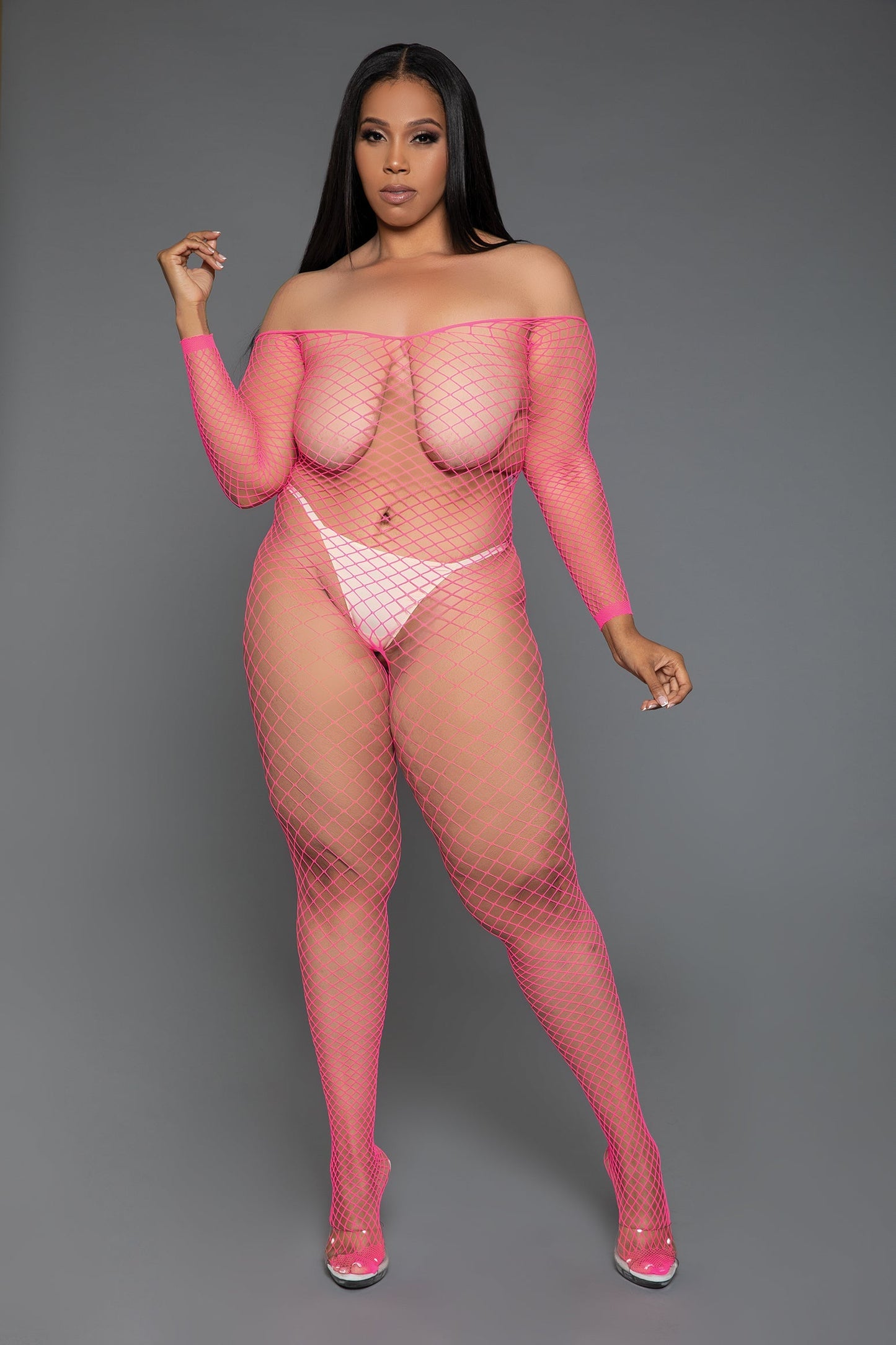 2359 Catch Me Bodystocking-Pinkfoxxx