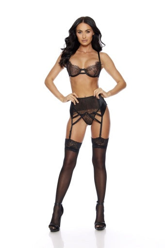 23801H - Bra & Garterbelt Set - Lingerie-Pinkfoxxx