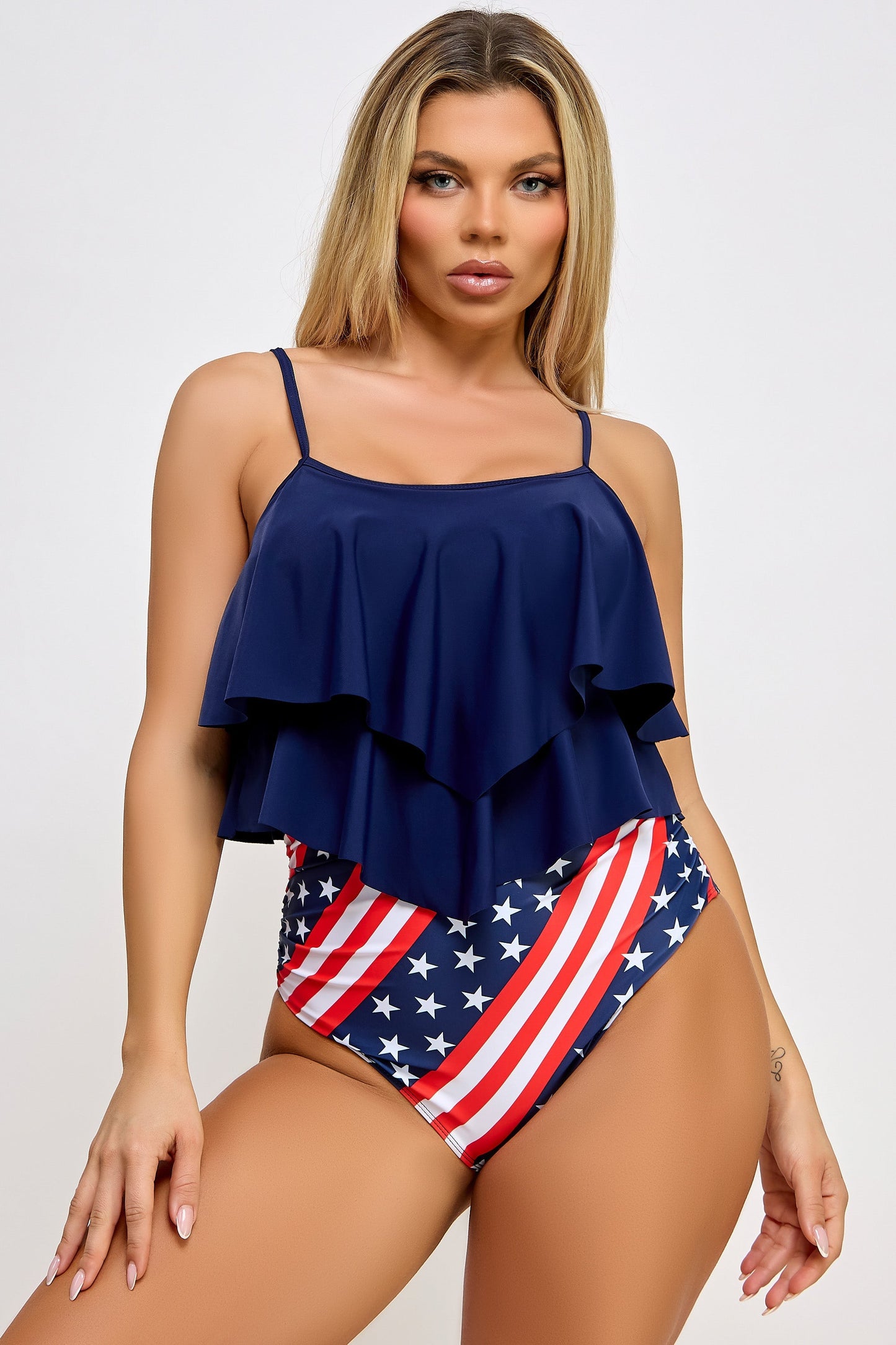2508 Margaret Tankini Set-Pinkfoxxx