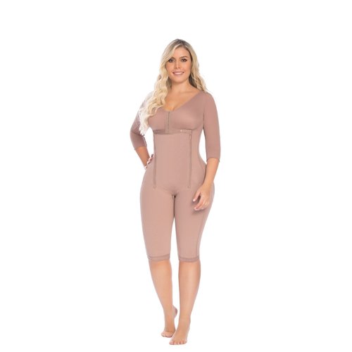 Body Breast Arm Abd Zipper Knee. Post-surgical girdle with built-in bra, control in arms a