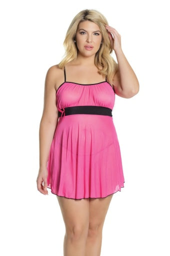 2589 - "Baby Doll Criss Cross Straps & G-String"