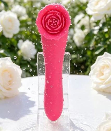 ROZA 10 FUNCTION SILICONE PREMIUM DUAL MOTOR ROSE MASSAGER PINK - MTBO2606