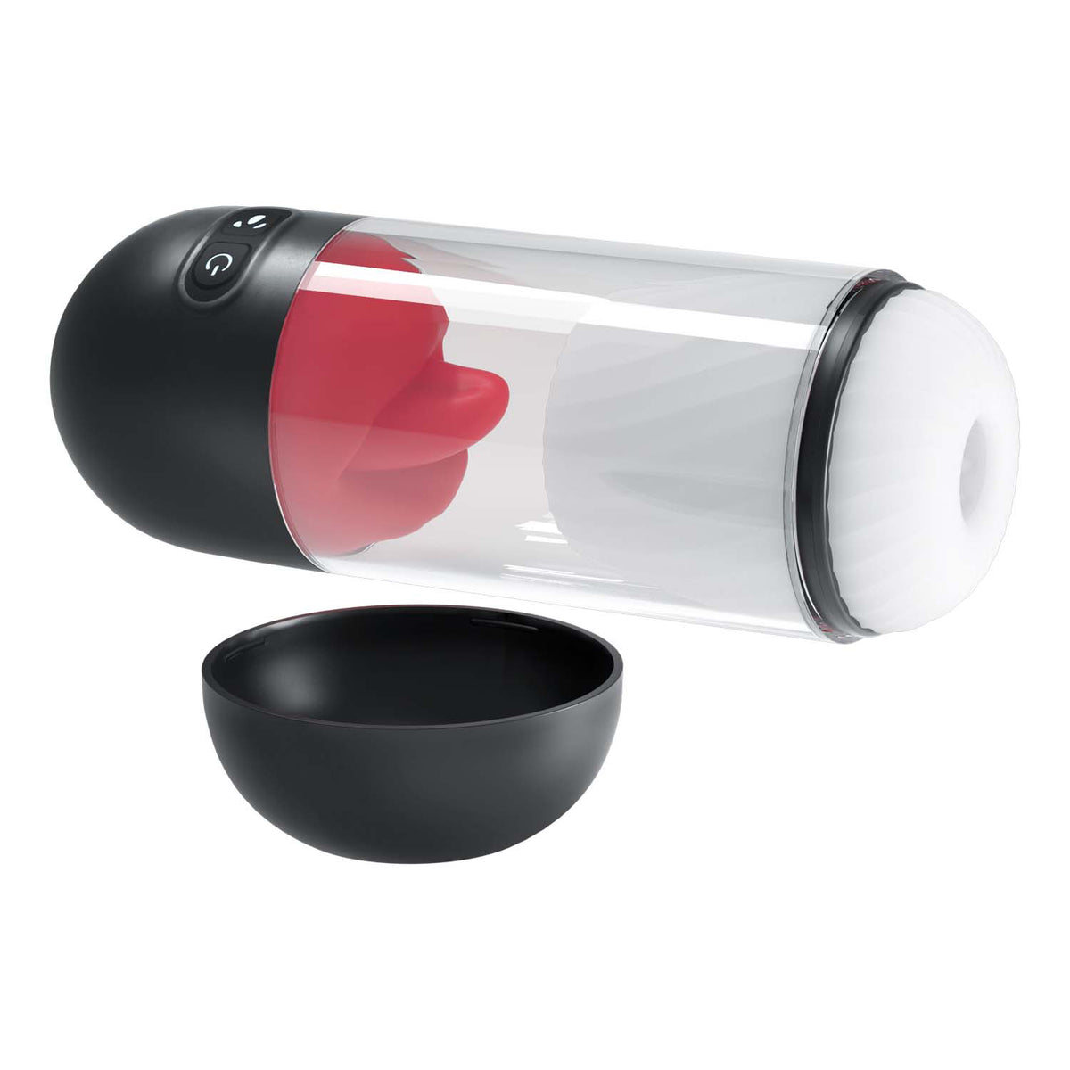 DELITE MASTURBATOR WITH TONGUE ACTION WHITE