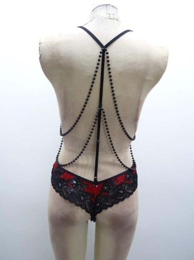 34431 - CASCADE BACK TEDDY-Pinkfoxxx
