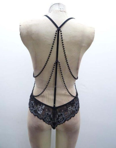 34431 - CASCADE BACK TEDDY-Pinkfoxxx