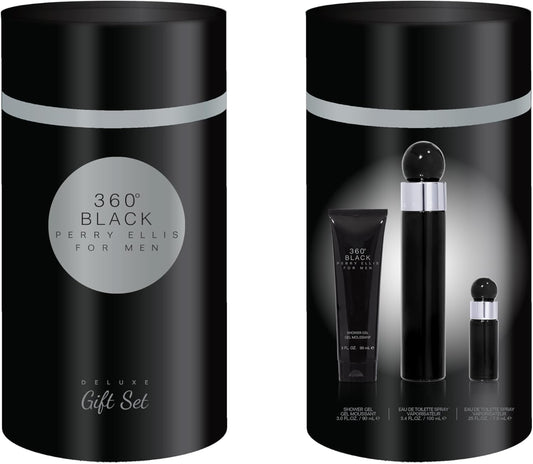 360 BLACK CANISTER 3PC SET, MEN'S GIFT SET, EDT-Pinkfoxxx