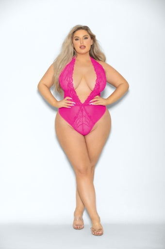 36445X-Queen Boxed Teddy - Lingerie-Pinkfoxxx