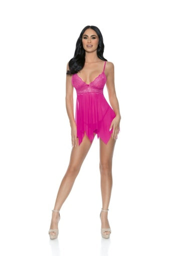 43534-Handkerchief Baby Doll - Lingerie-Pinkfoxxx
