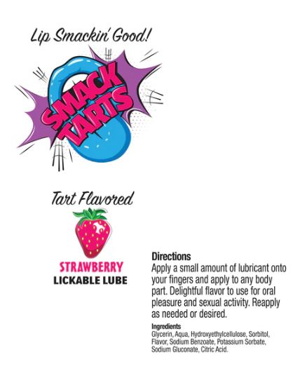 SMACK TARTS LICKABLE LUBE SOUR STRAWBERRY 2OZ