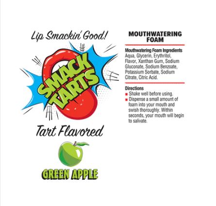 SMACK TARTS MOUTHWATERING FOAM SOUR GREEN APPLE 2.7oz