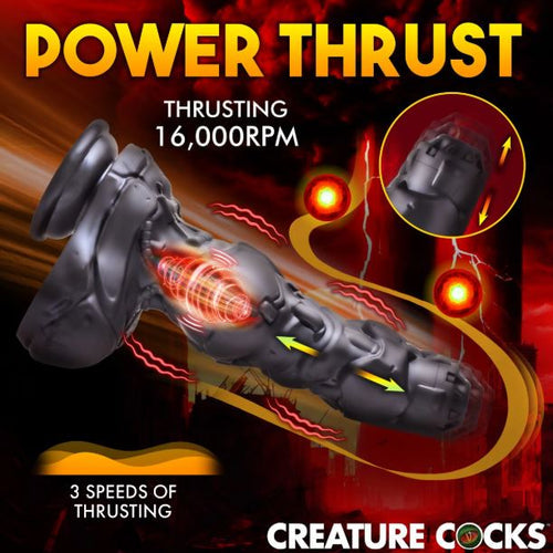 CREATURE COCKS CYBORG COCK THRUSTING & VIBRATING DILDO - XRAH484