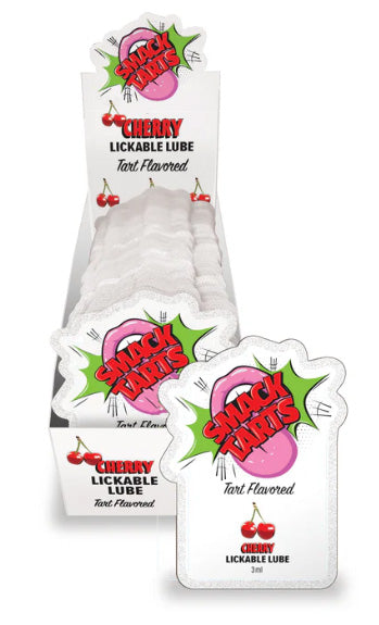 SMACK TARTS LICKABLE MASSAGE OIL 36 PC DISPLAY SOUR CHERRY