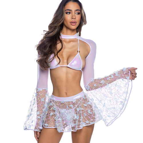6718 - Butterfly & Sequin Mini Skirt