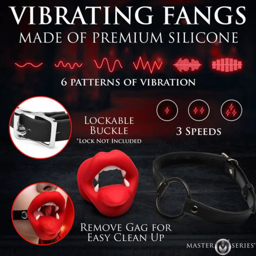 MASTER SERIES VAMPIRE MOUTH GAG VIBRATING - XRAH679