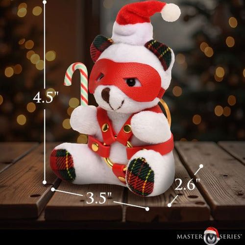 MS HOLIDAY BONDAGE BEAR KEYCHAIN WHITE - XRAH688