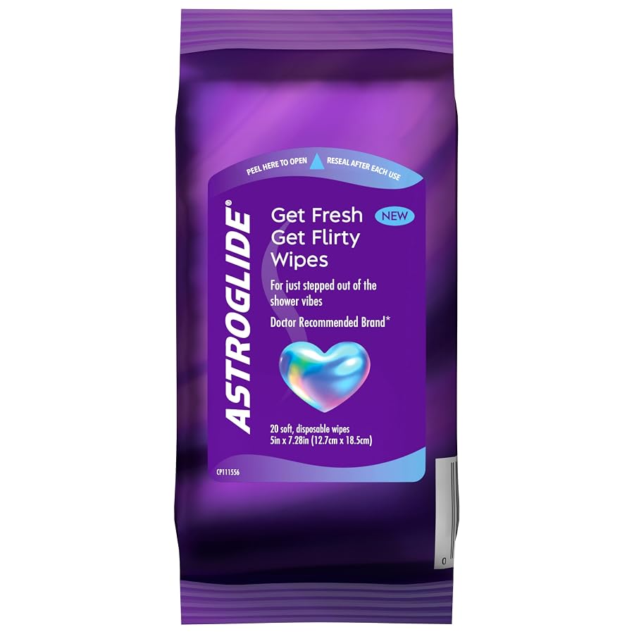 ASTROGLIDE GET FLIRTY WIPES PACK OF 20 - AG101913