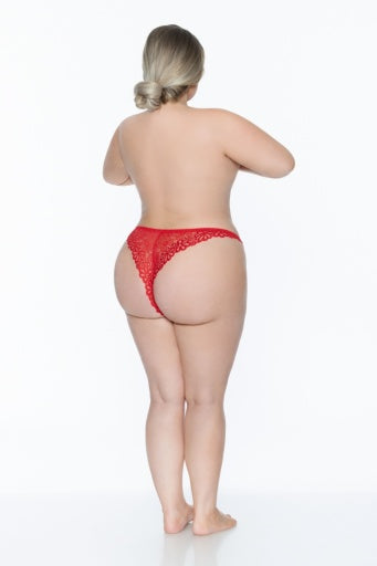 72107X - M&M Queen Lace Tanga - Lingerie-Pinkfoxxx