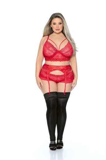 72153Xg - M&M Queen Satin Gb - Lingerie-Pinkfoxxx