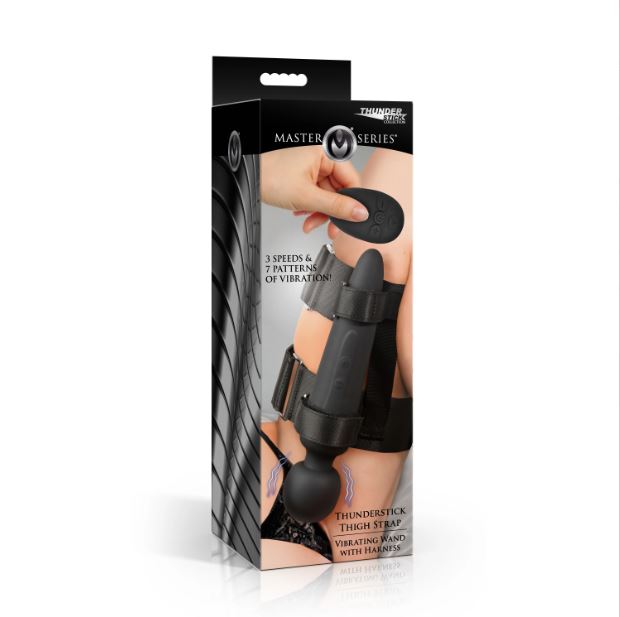 MASTER FORCED ORGASM THIGH STRAP WAND SET - XRAH844