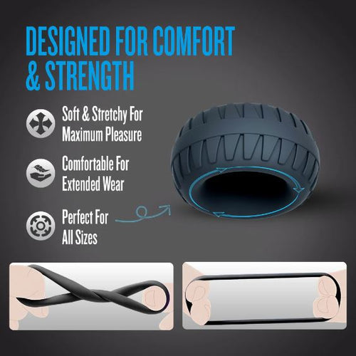 PERFORMANCE PLUS TRACTION TEXTURED COCK RING THICK - BN92025