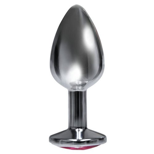 9'S SILVER STARTER BEJEWELED STAINLESS STEEL PLUG - IB23132