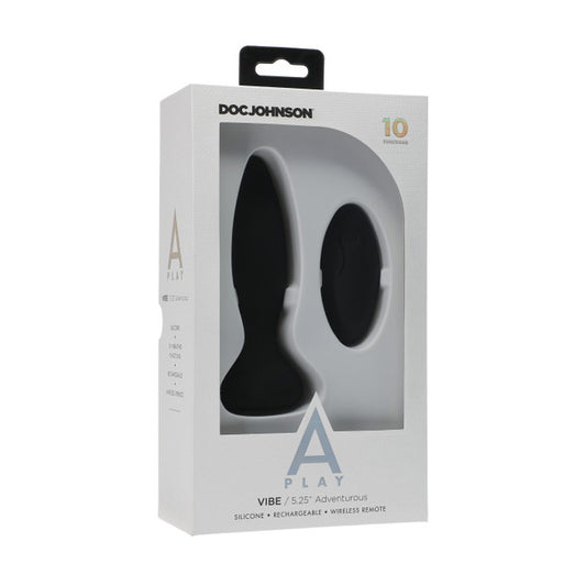 A-Play Vibe Rechargeable Silicone Anal Plug with Remote-Pinkfoxxx