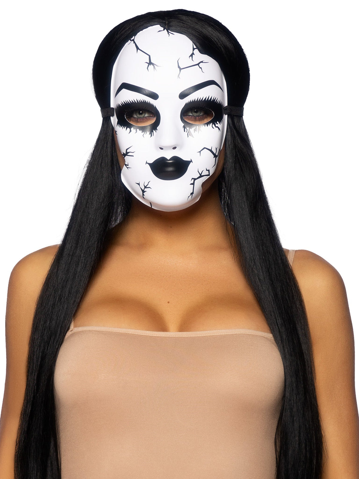 Creepy Porcelain Doll Mask With Strap - A2757 00222