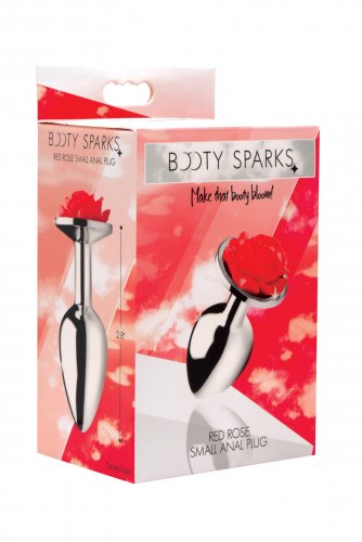 BOOTY SPARKS RED ROSE ANAL PLUG SMALL - XRAF634S