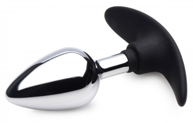 MASTER SERIES DARK INVADER METAL & SILICONE ANAL PLUG MEDIUM - XRAG343MD