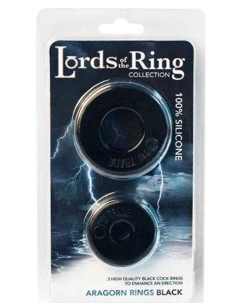 LORDS OF THE RING ARAGORN COCK RING BLACK - FRRING014005
