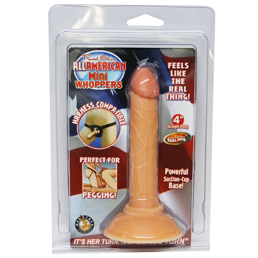 All American Mini Whoppers 4in. Straight Dong-Pinkfoxxx