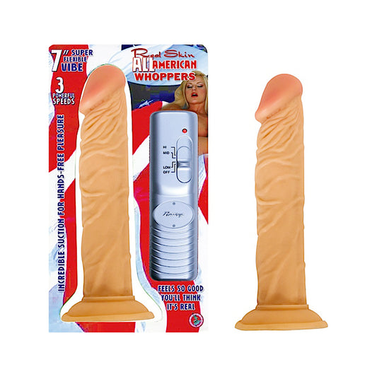 All American Whoppers 7in. Vibrating Dong-Pinkfoxxx