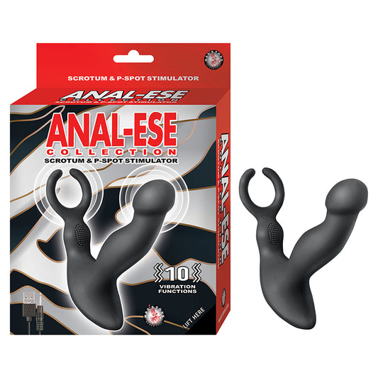 Anal-Ese Collection Scrotum & P-Spot Stimulator - Black-Pinkfoxxx