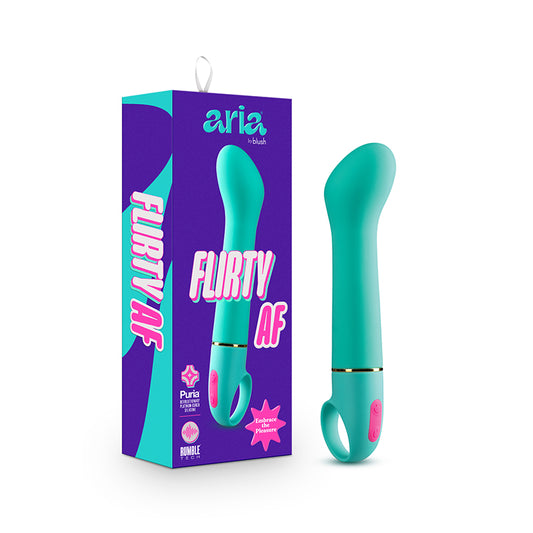 Aria Flirty AF Silicone G-Spot Vibrator Teal-Pinkfoxxx