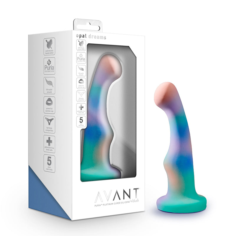 Avant Opal Dreams 6 in. Silicone Dildo with Suction Cup Aqua-Pinkfoxxx